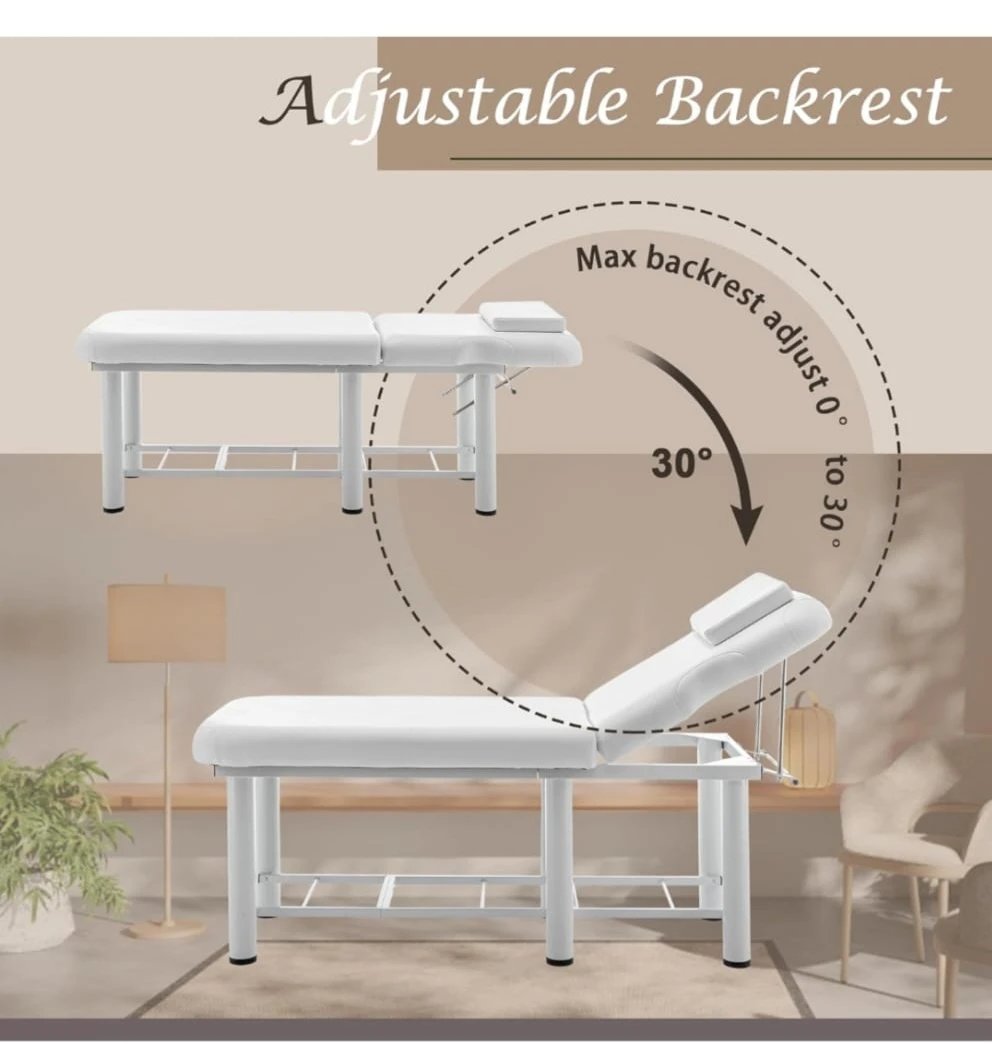 White Adjustable Backrest  Table - photo 3