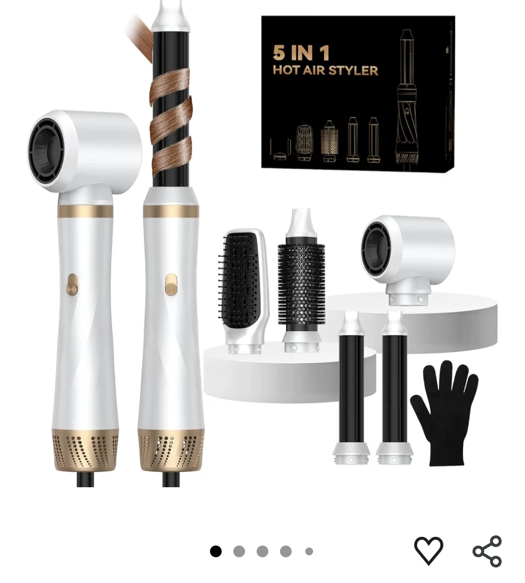 5-in-1 Air Styler with Multiple Attachments (white) - photo 5