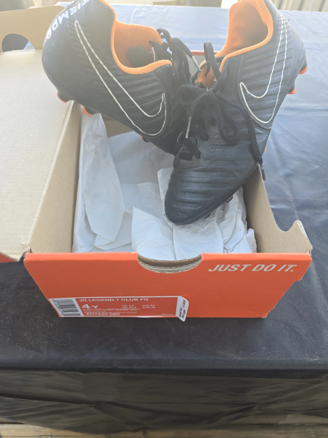 Nike Jr Legend 7 Club FG Soccer Cleats - Black/Orange