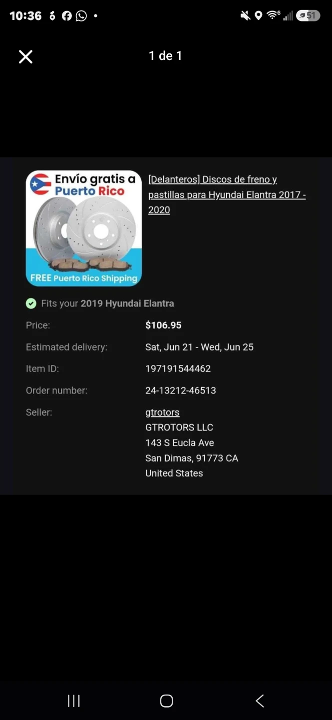 Brake Discs and Pads for Hyundai Elantra 2017-2020