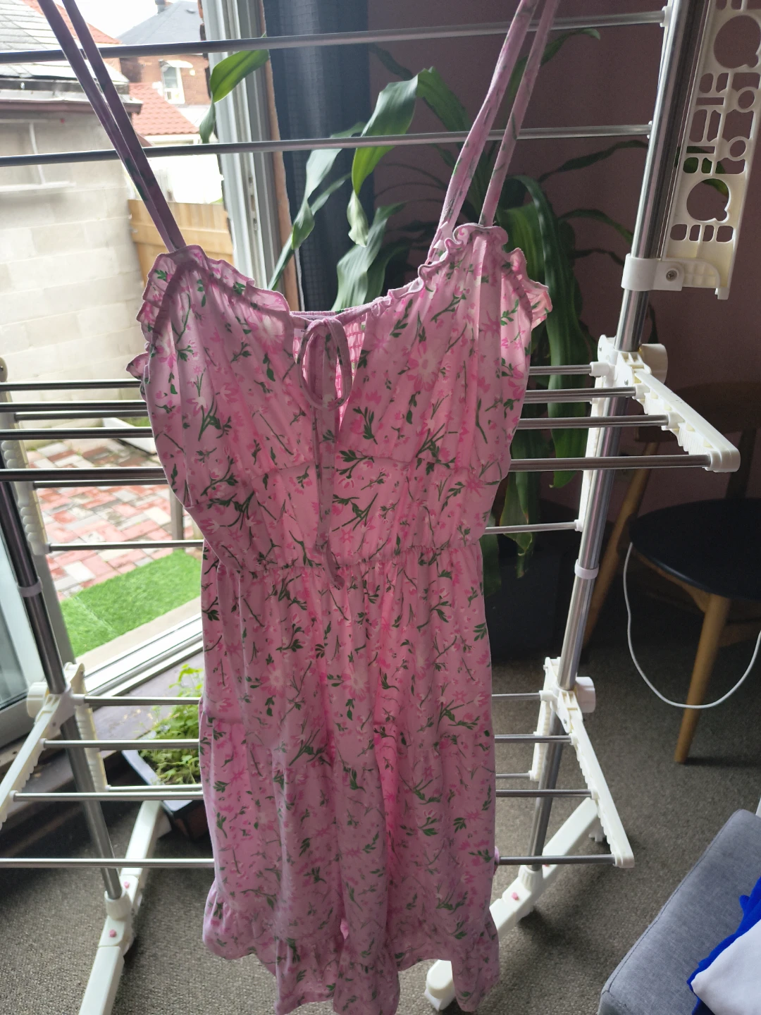 Pink Floral Spaghetti Strap Dress - photo 2