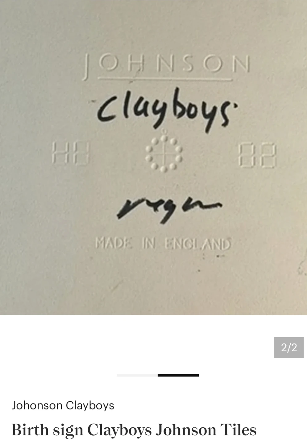 Johnson Clayboys Aries Birth Sign Tile - photo 2