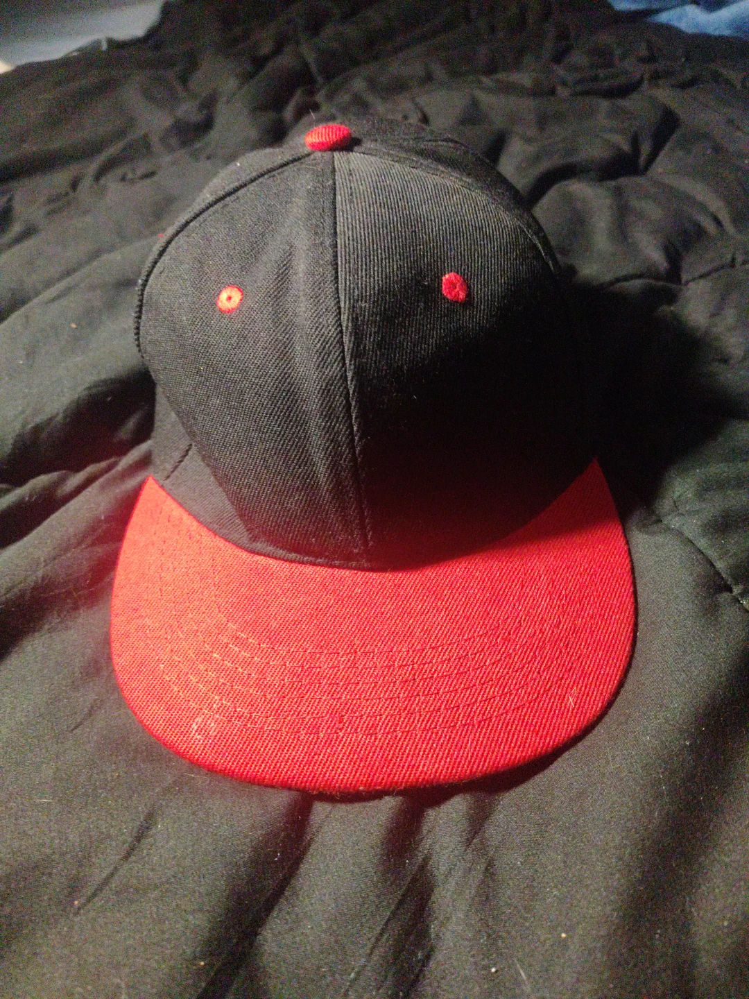 Black and Red Snapback Hat