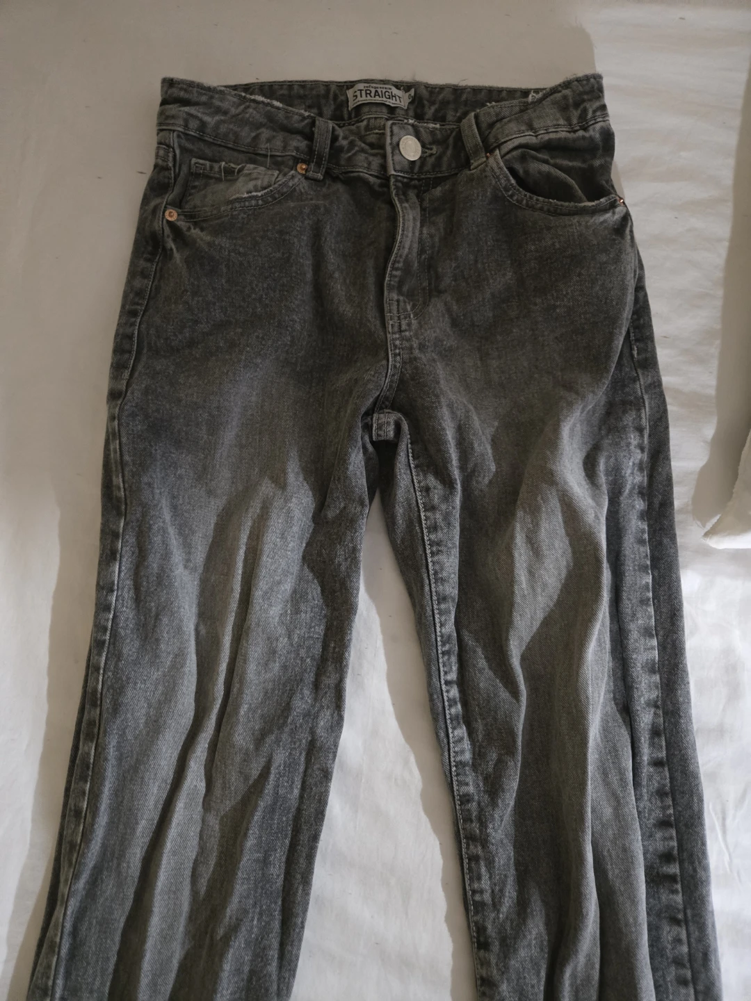 Grey Straight Leg Jeans ♡