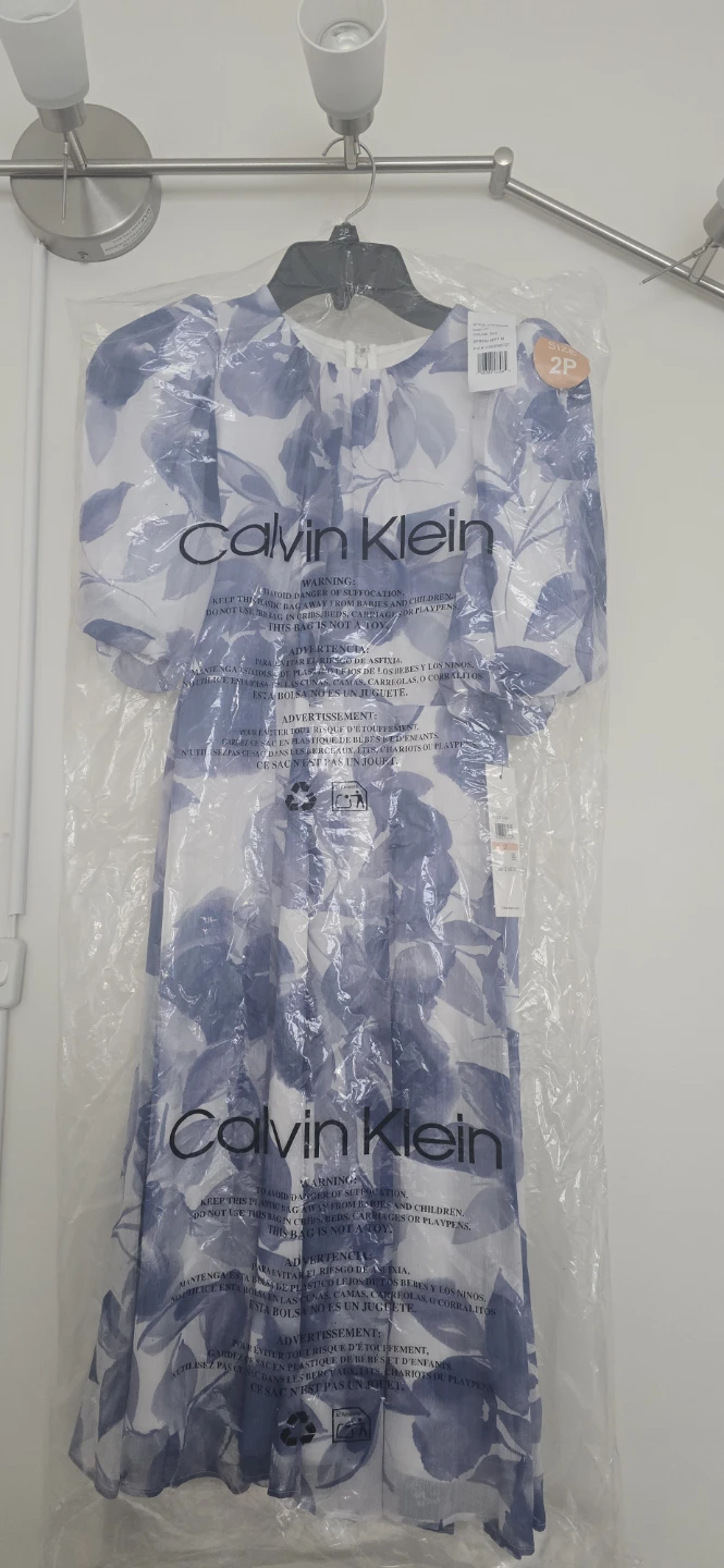 Calvin Klein Women's Floral Puff-Sleeve Crewneck Dress - photo 3