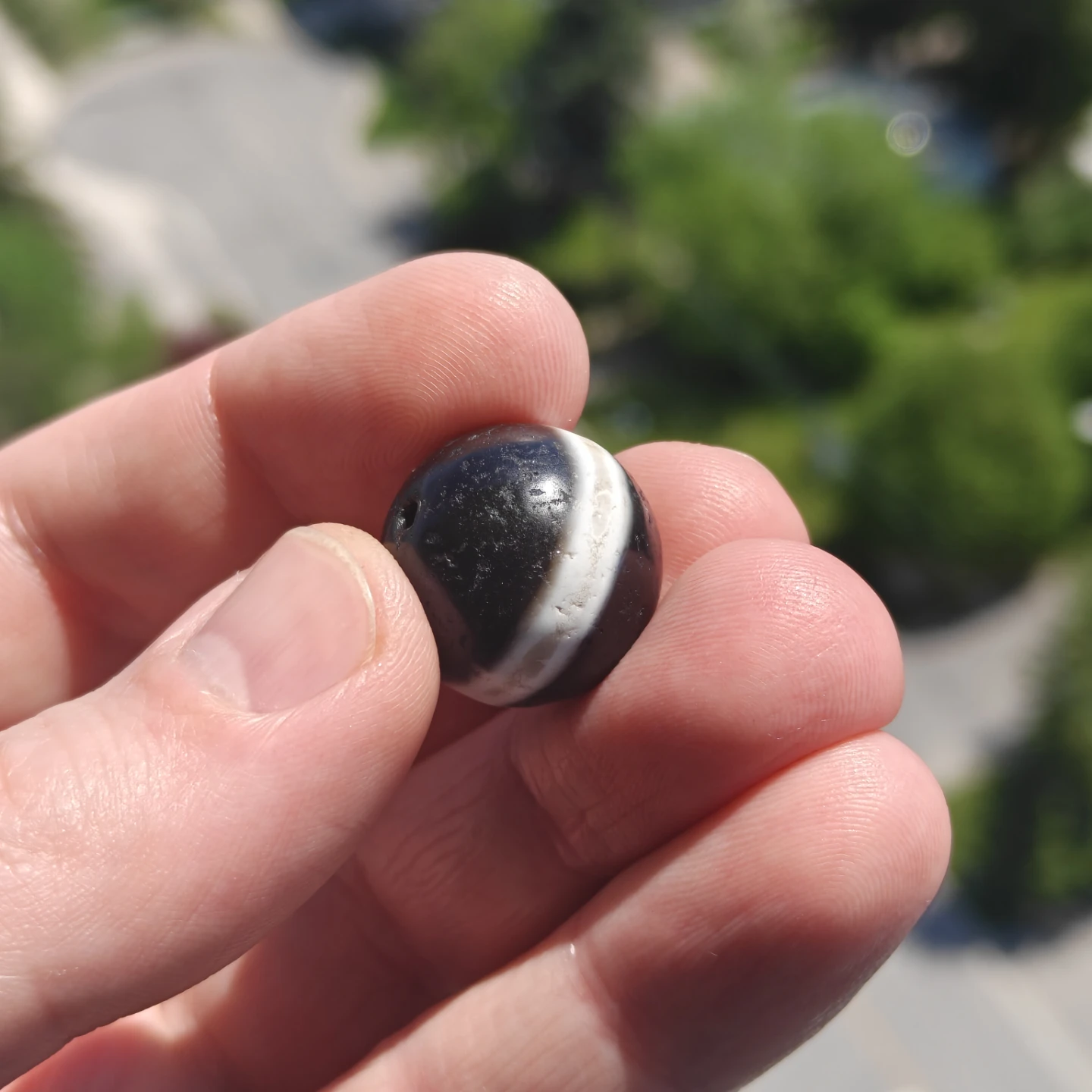 Tibetan Agate Protection Medicine Dzi Bead - photo 2