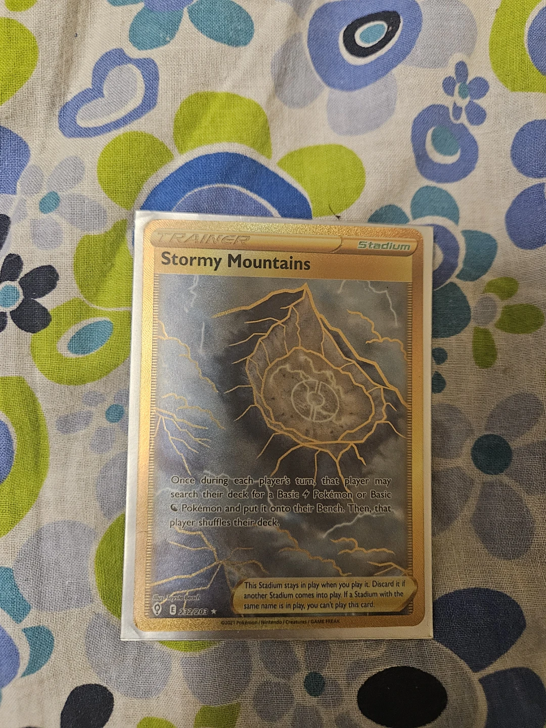 Pokemon Stormy Mountains Trainer Stadium Card 232/203