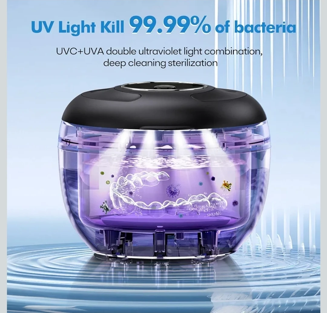 NEW Upgraded Ultrasonic UV Cleaner Machine 45kHz  Dentures Jewel - photo 2