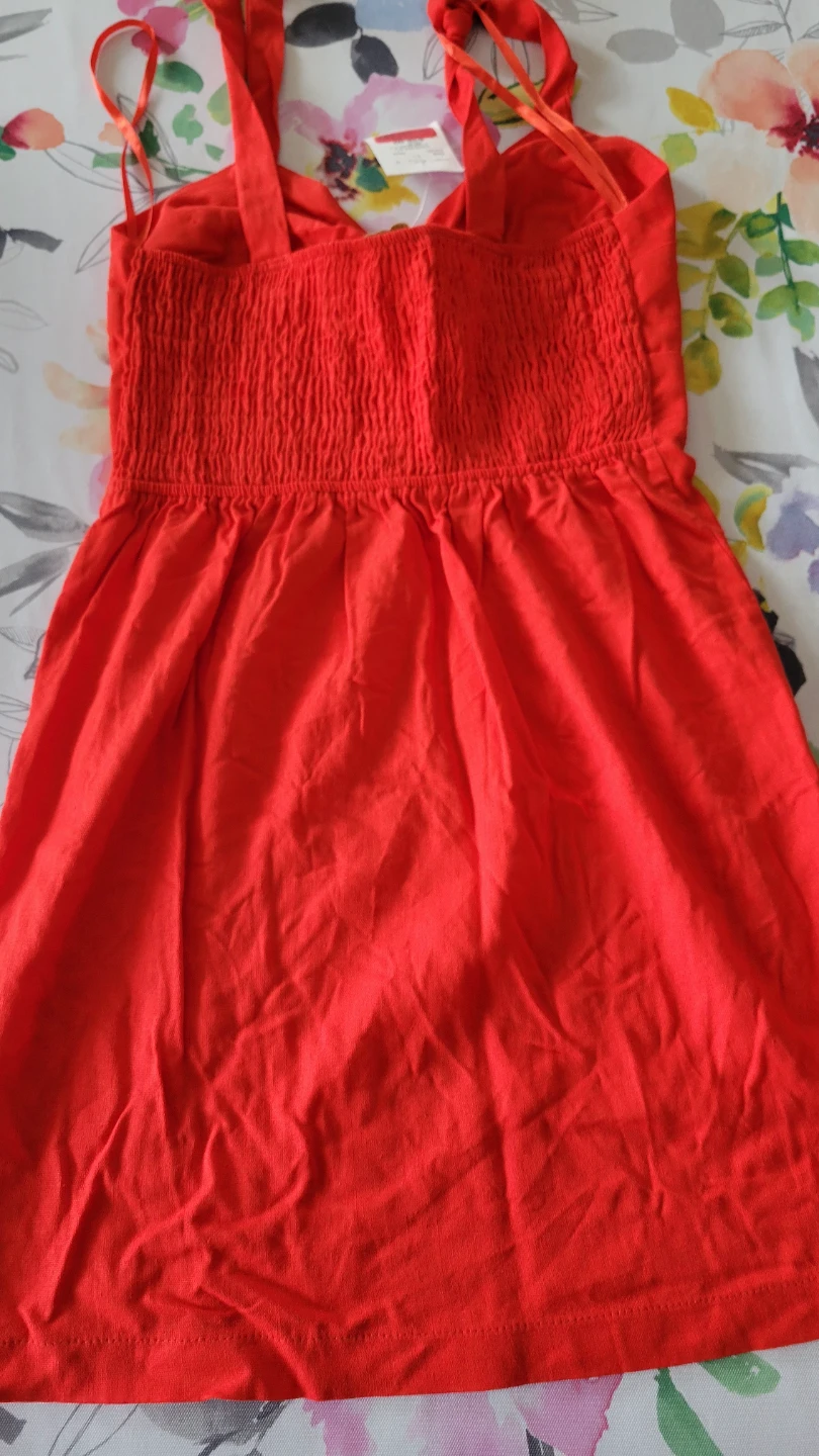 Monteau Los Angeles Red Smocked Sundress - photo 3