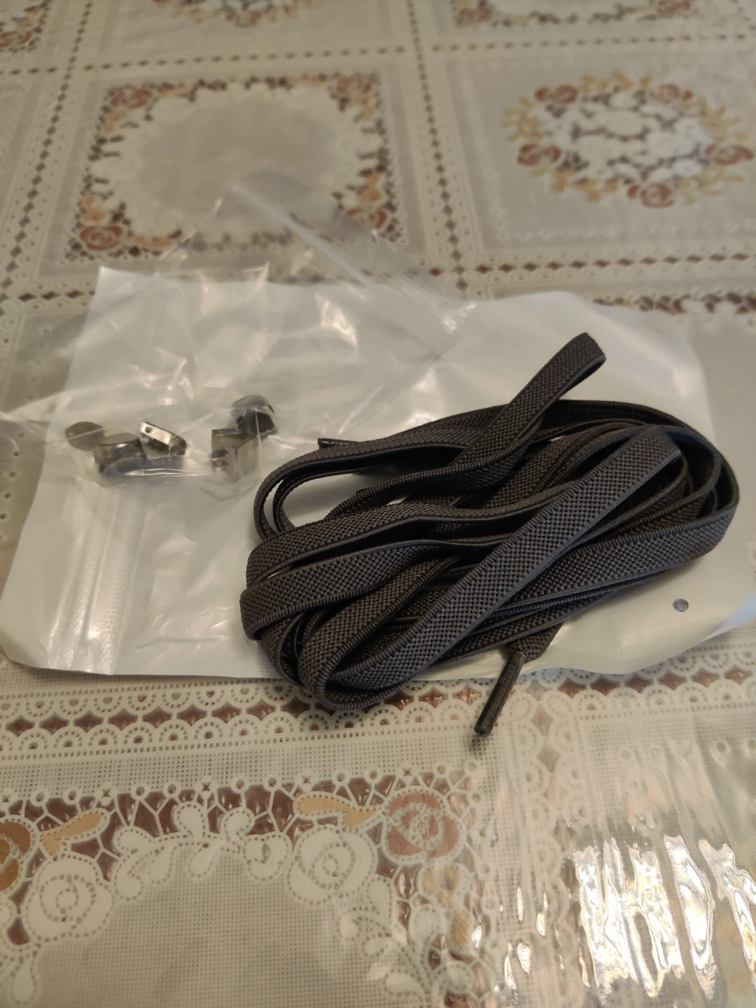 Dark Grey No Tie Elastic Shoe Laces with Metal Locks - photo 4