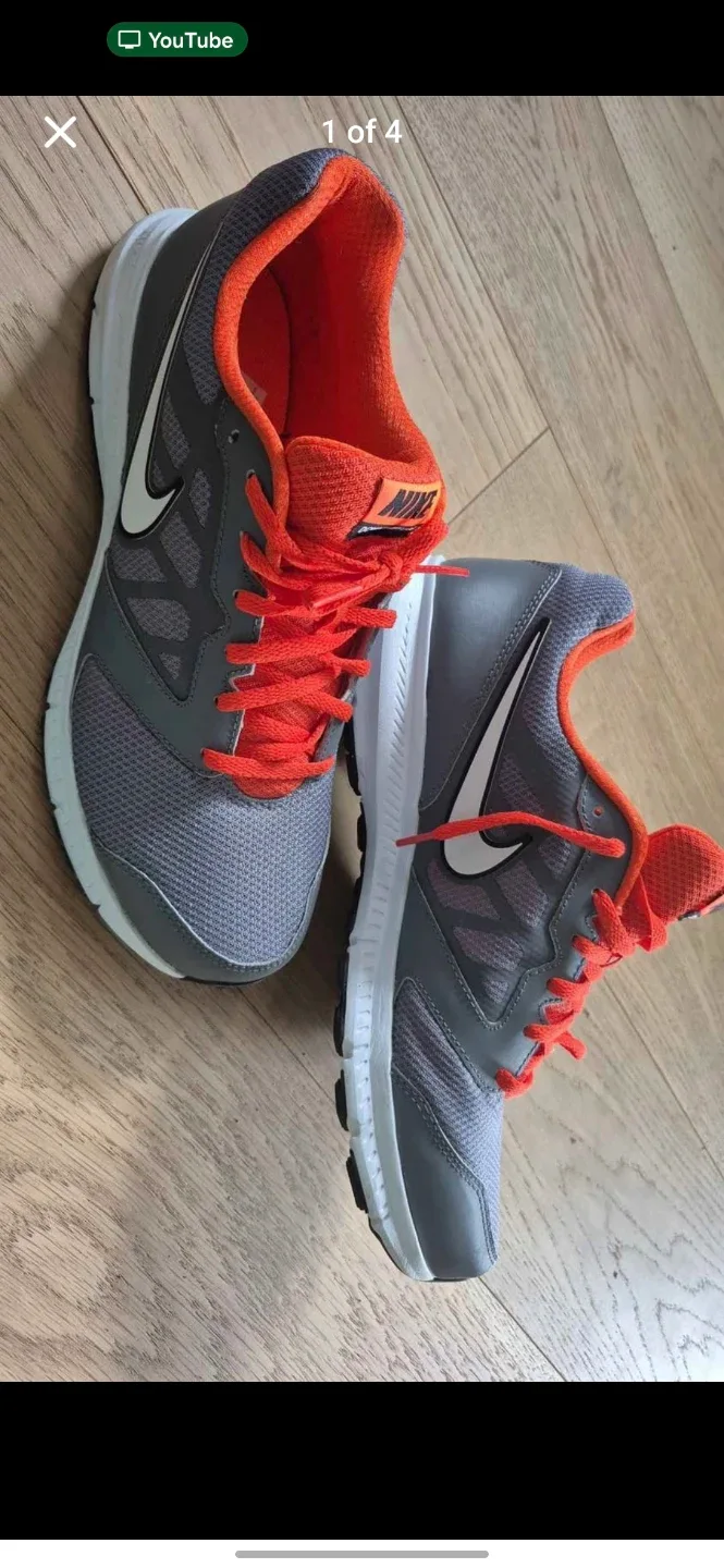 Nike Downshifter 6 Men's Running Shoes Grey Orange US 11