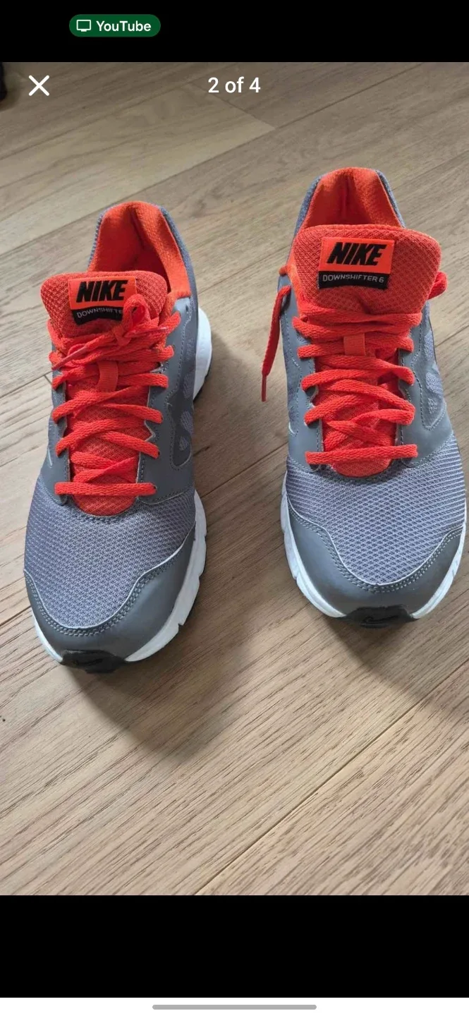 Nike Downshifter 6 Men's Running Shoes Grey Orange US 11 - photo 2