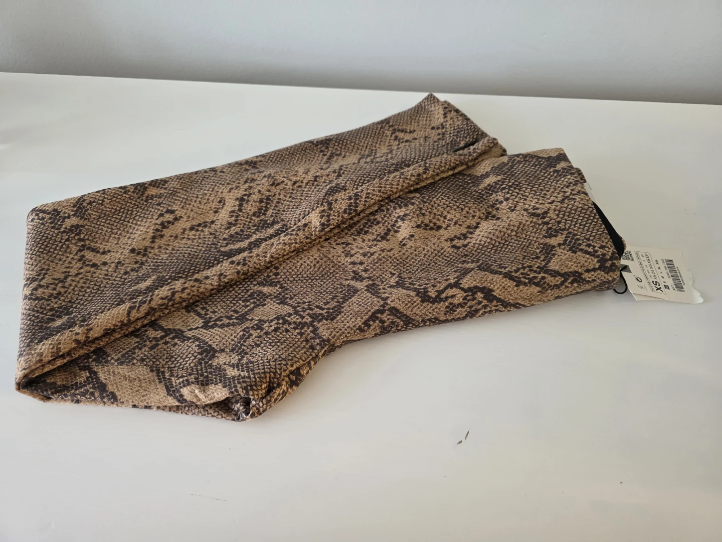 ZARA Legging Hi-Rise Snake Print XS, leather