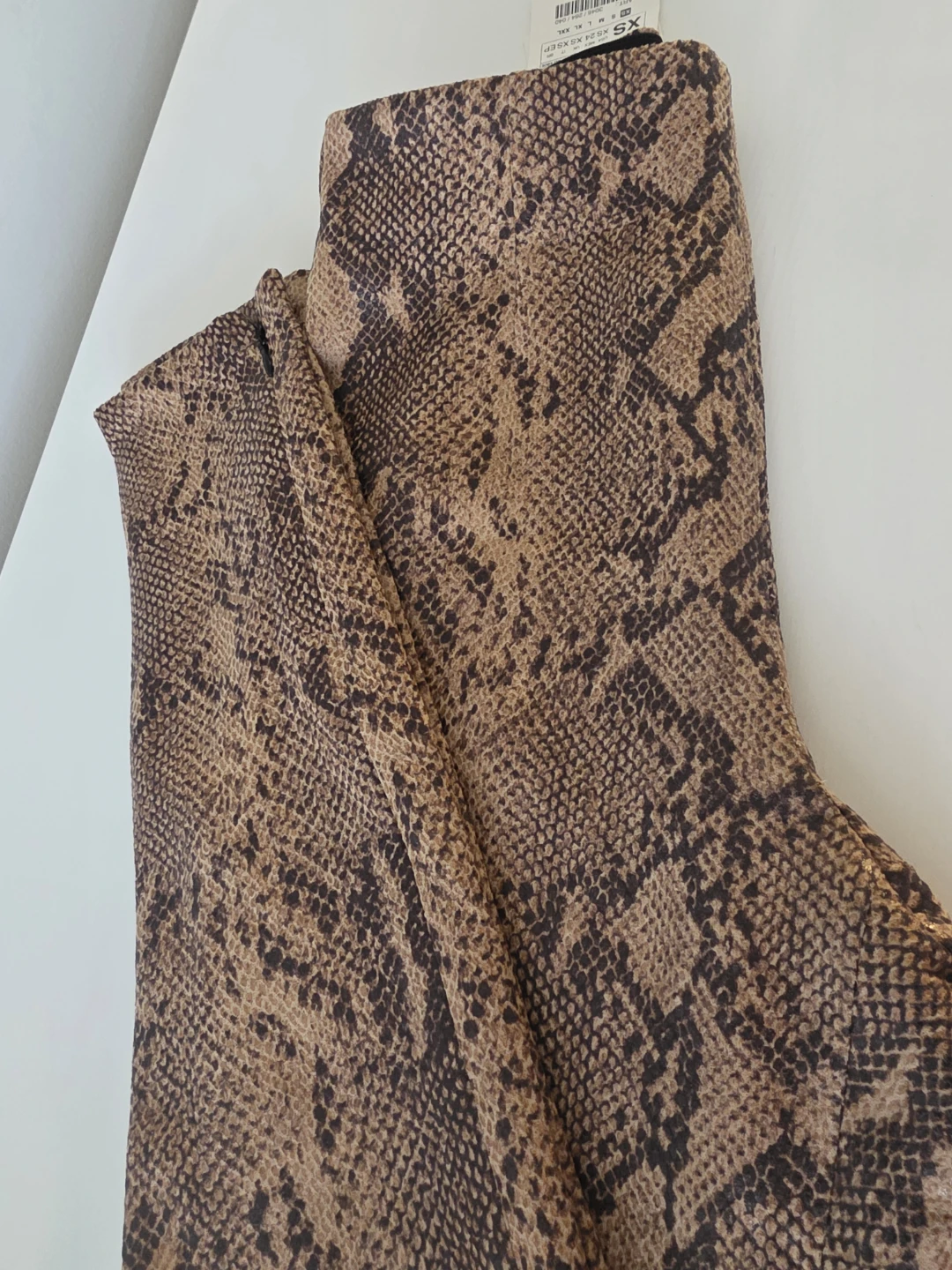 ZARA Legging Hi-Rise Snake Print XS, leather - photo 3