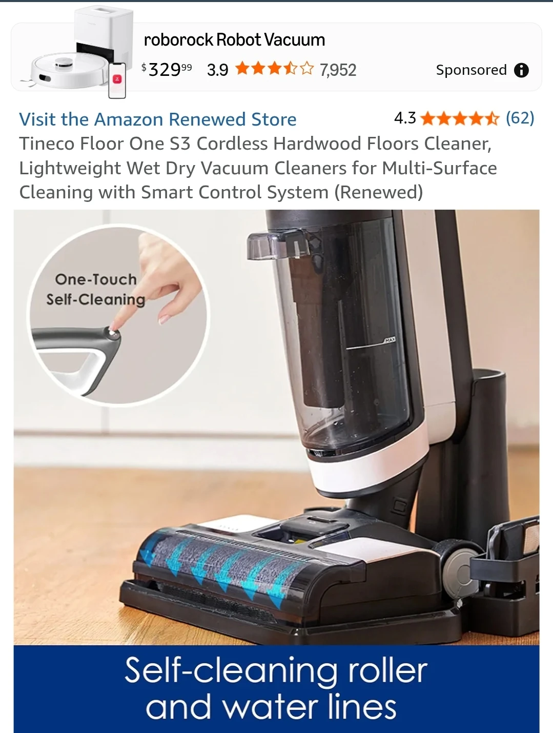 Wet Dry Vacuum Cleaner (Tineco Floor One S3 Cordless) - photo 3