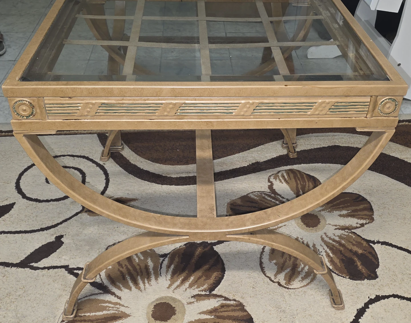 Modern Glass Top Side Tables – Solid Build – Set of 2 - photo 5
