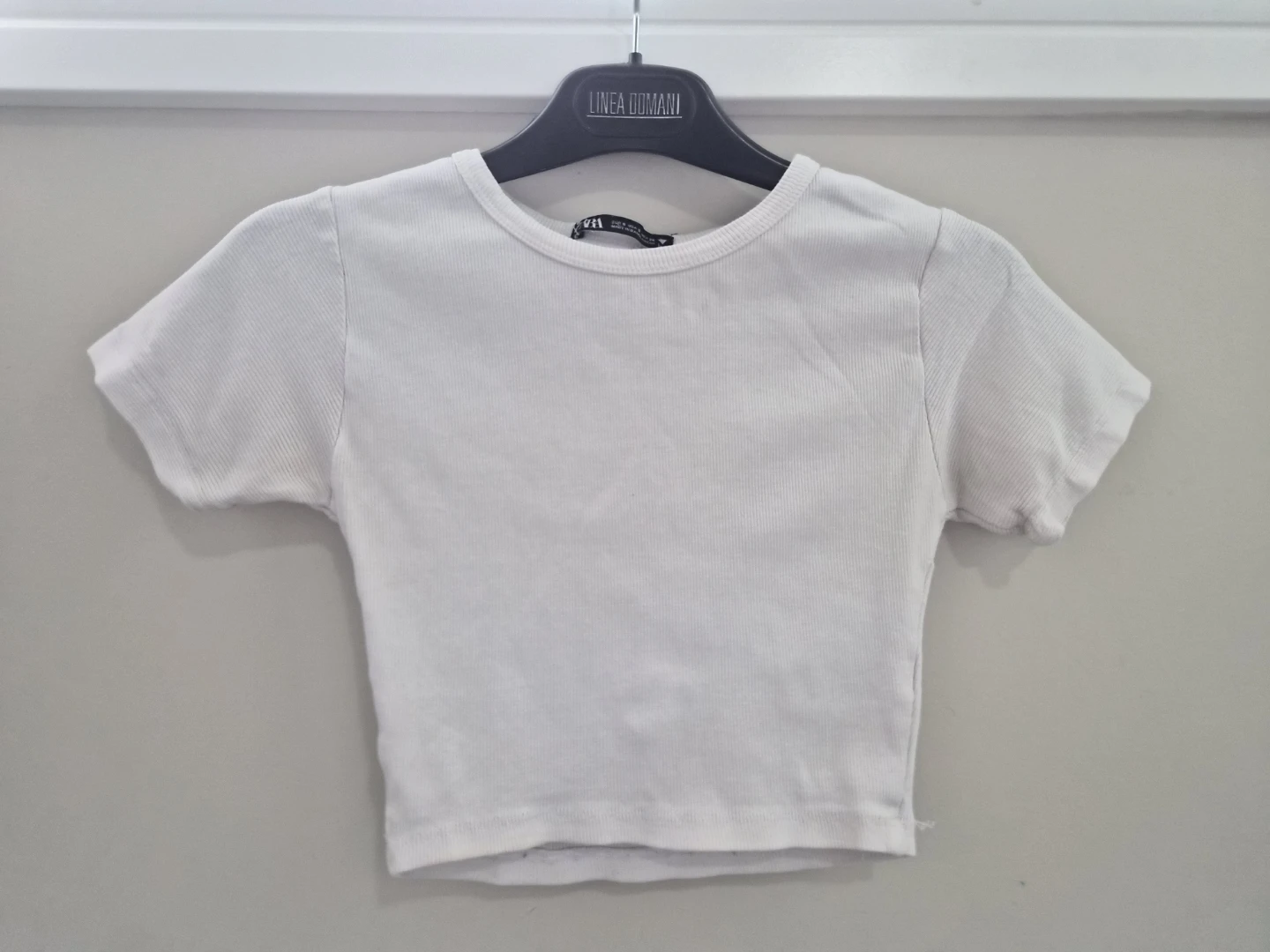 White Ribbed Crop Top
