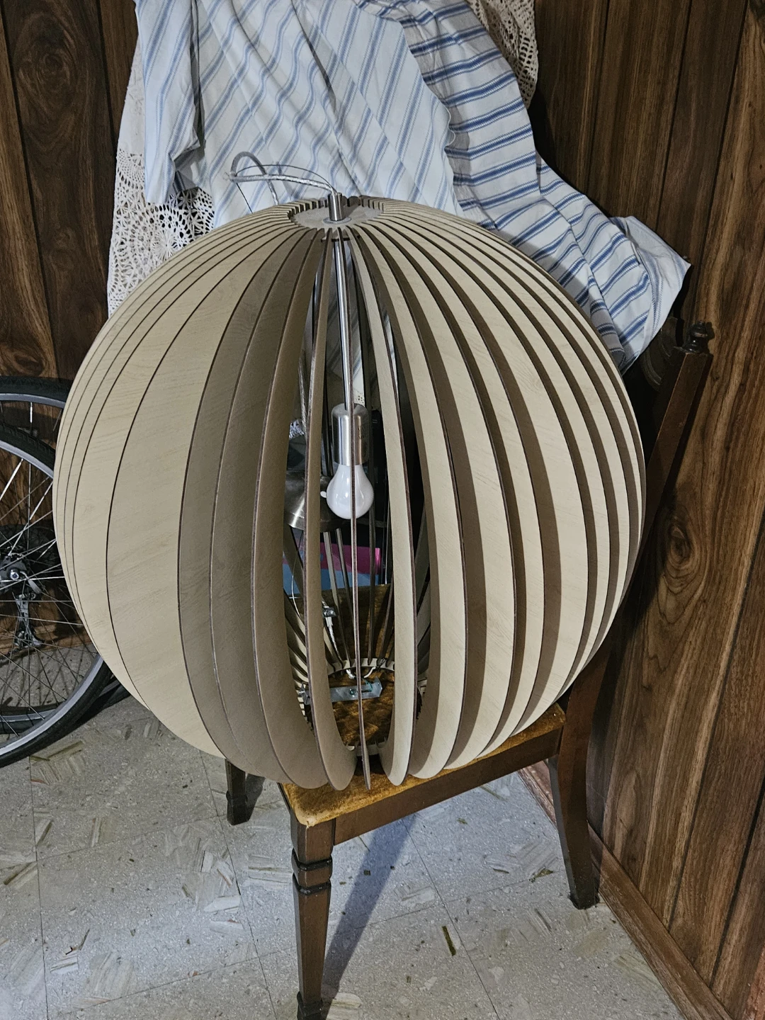 Orbital Wood Pendant Light Fixture