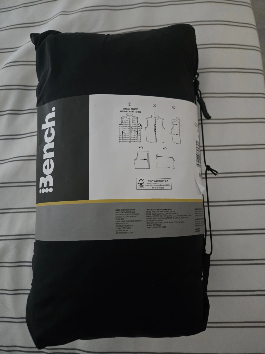 Bench Packable Vest - Black, Size M - photo 2