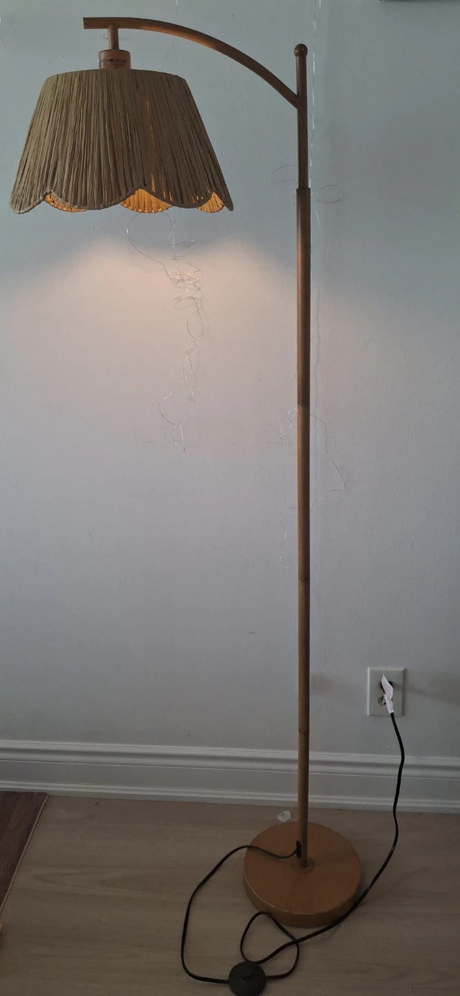 Beautiful Rattan Floor Lamp / Boho Floor Lamp - photo 2