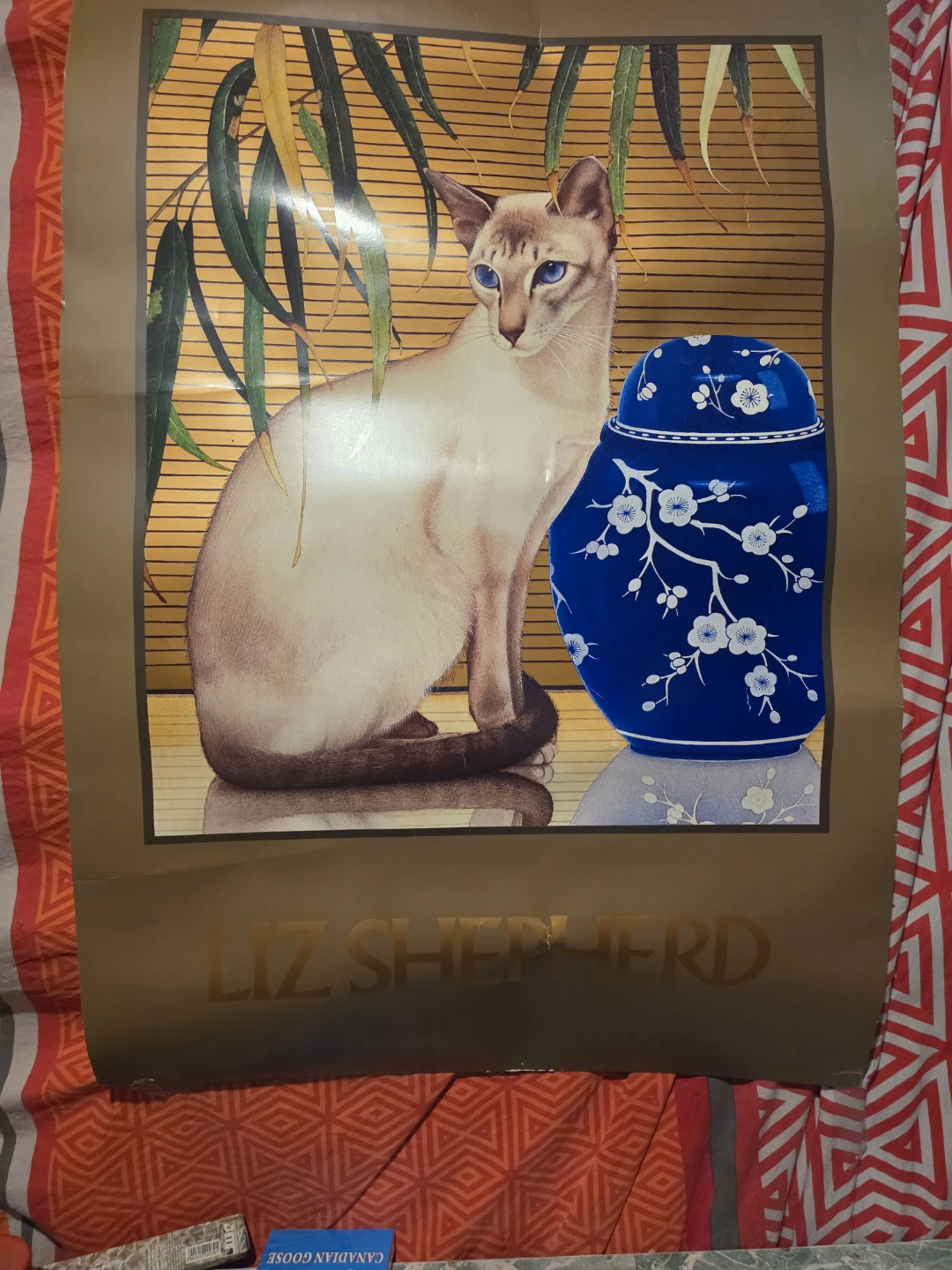 Liz Shepherd Siamese Cat and Blue Vase Print - photo 4