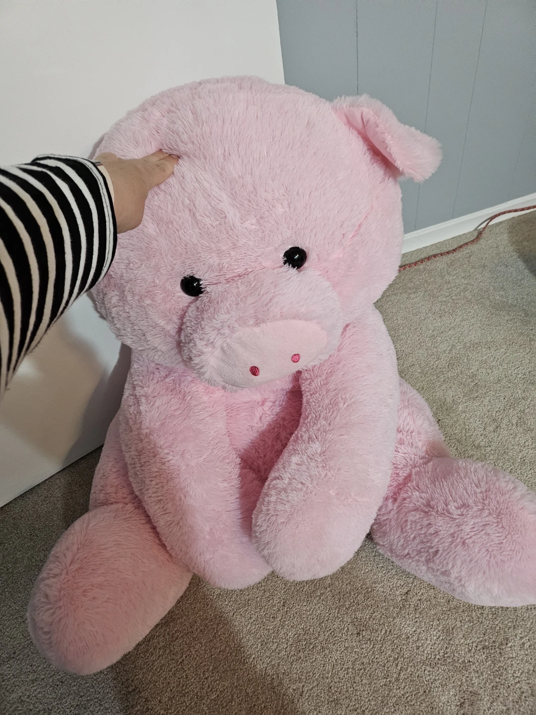 Large Pink Plush Pig Toy