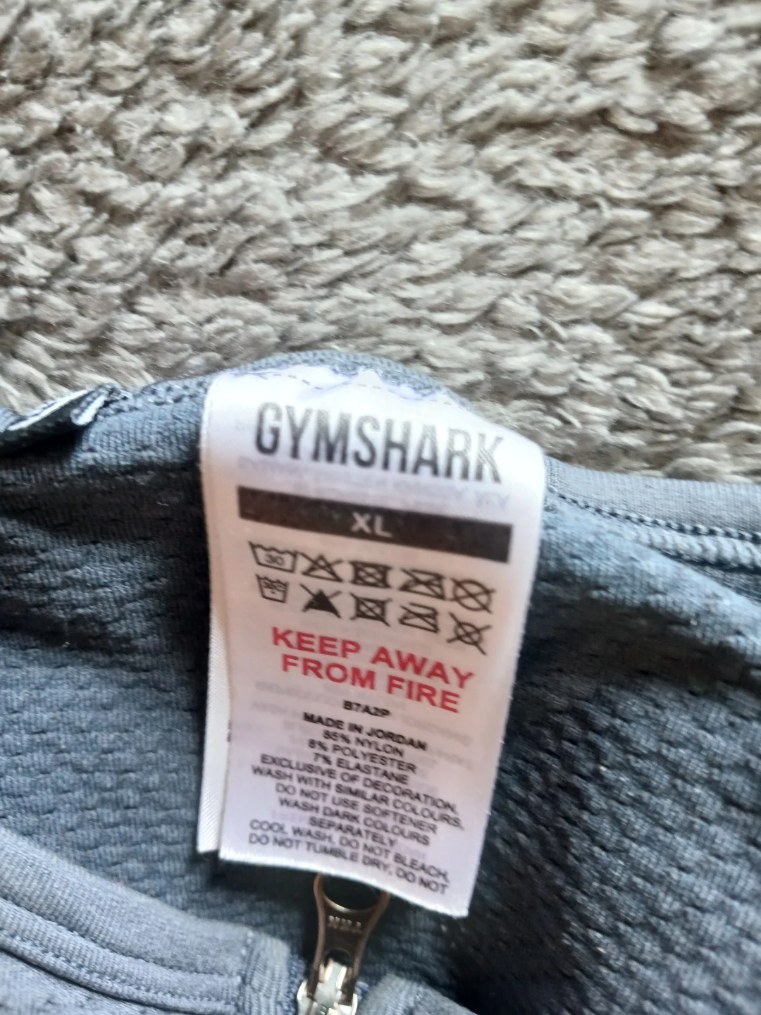 Gymshark Grey Crop Zip Jacket and Leggings Set XL - photo 3