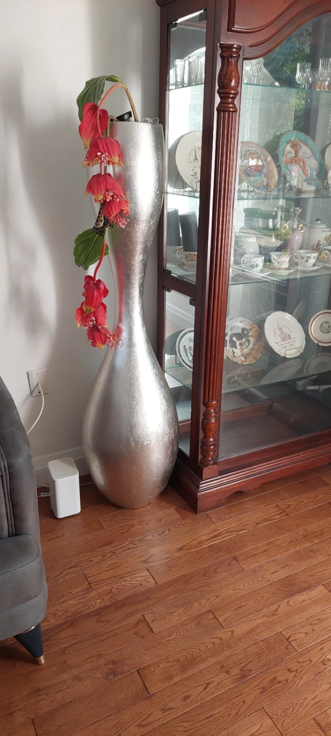 Tall Silver Floor Vase - photo 2