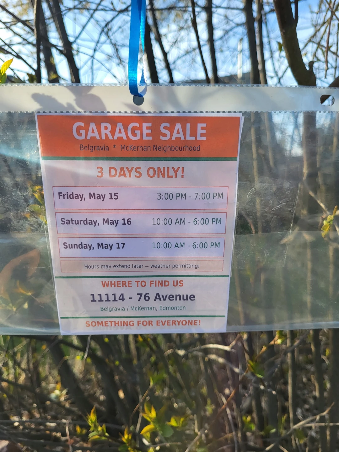 Yard sale multi family