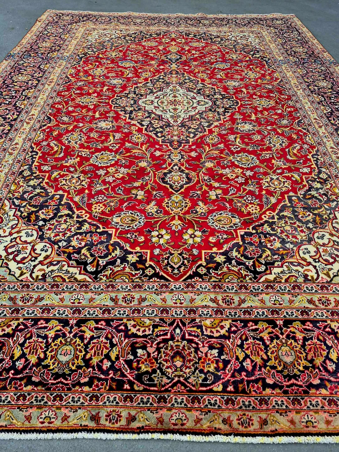 Rare Large Hand Woven Kashan Carpet Area Rug From Iran - photo 2