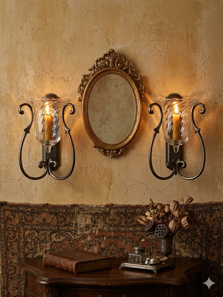 Beautiful Pair of PartyLite Soliloquy Wall Sconce