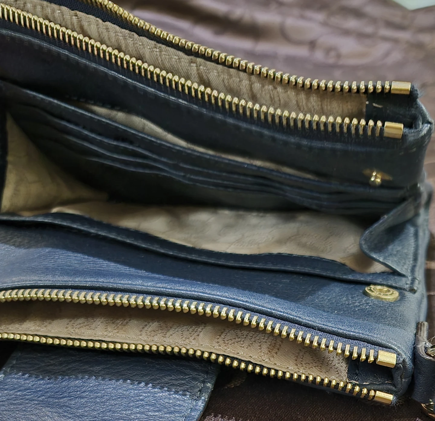 Michael Kors Navy Leather Crossbody Bag - photo 3
