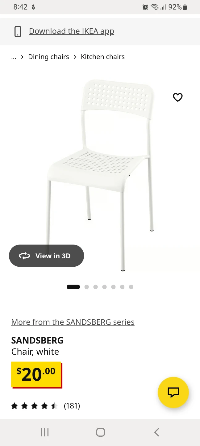 IKEA SANDSBERG Chair with Seat Cushion - photo 3