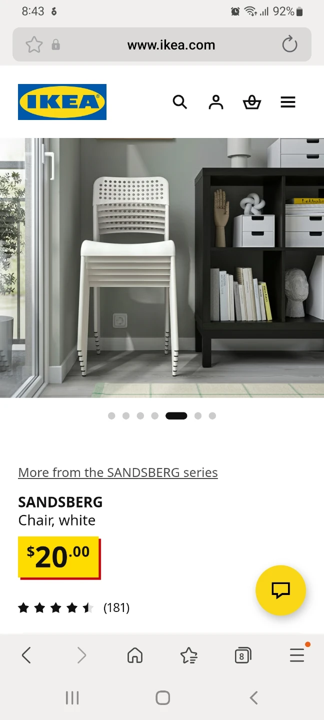 IKEA SANDSBERG Chair with Seat Cushion - photo 4