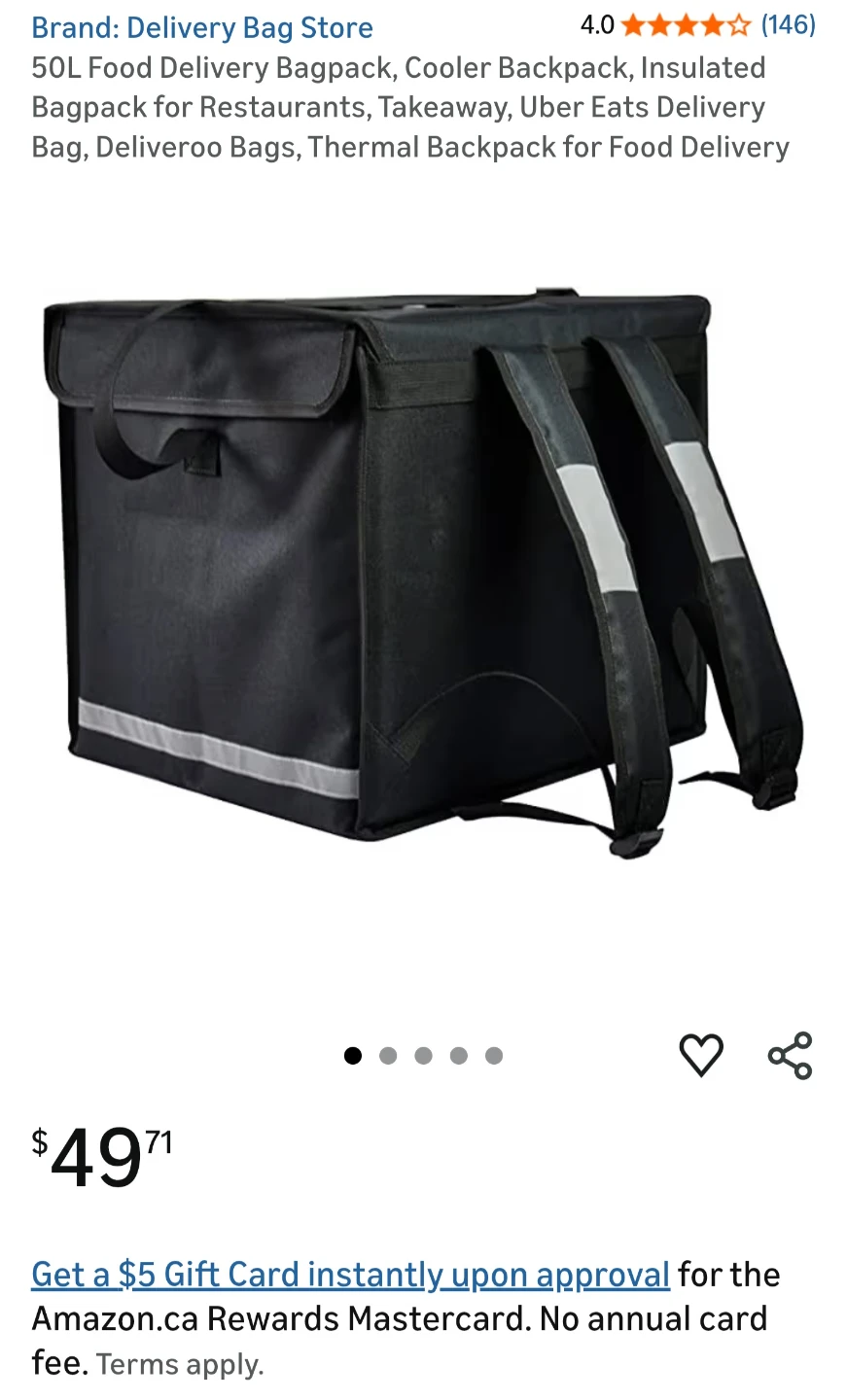 50L Insulated Delivery Backpack