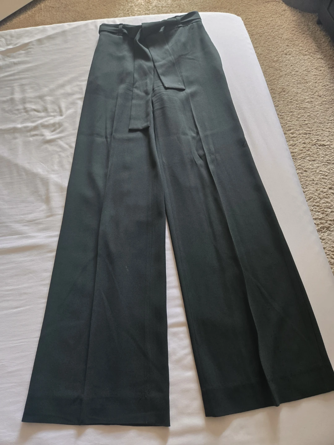 Babaton Green Wide Leg Belted Pants - photo 4
