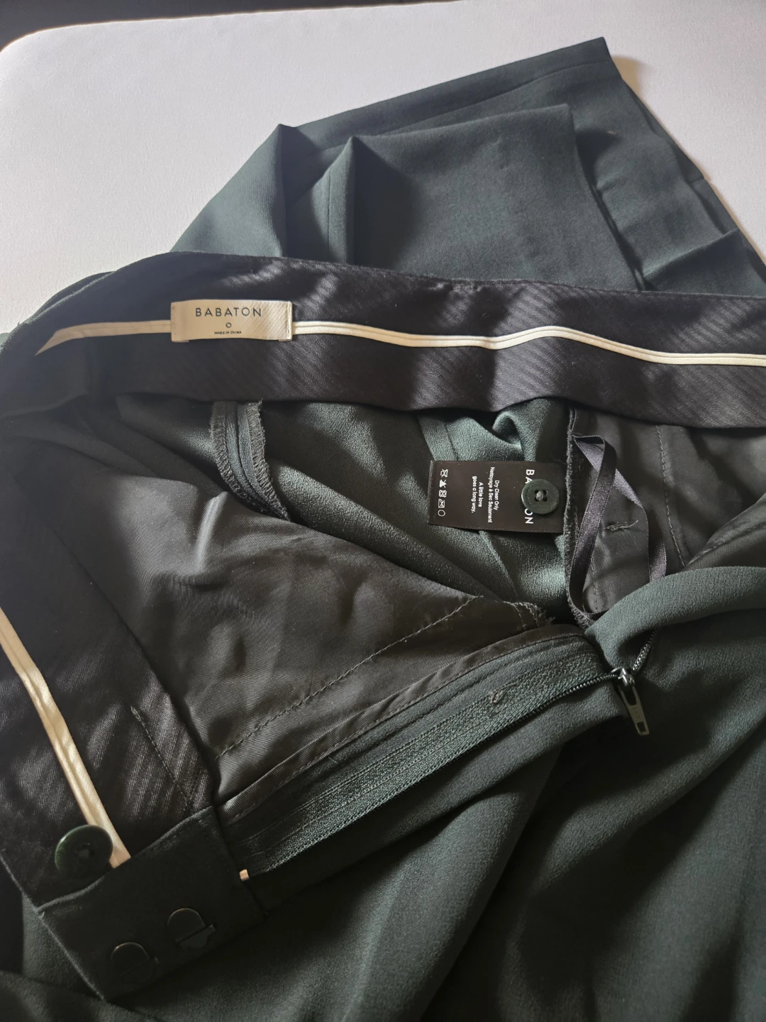 Babaton Green Wide Leg Belted Pants - photo 5