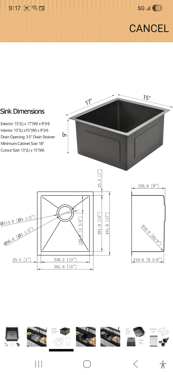 Undermount Kitchen Sink with Accessories - photo 3