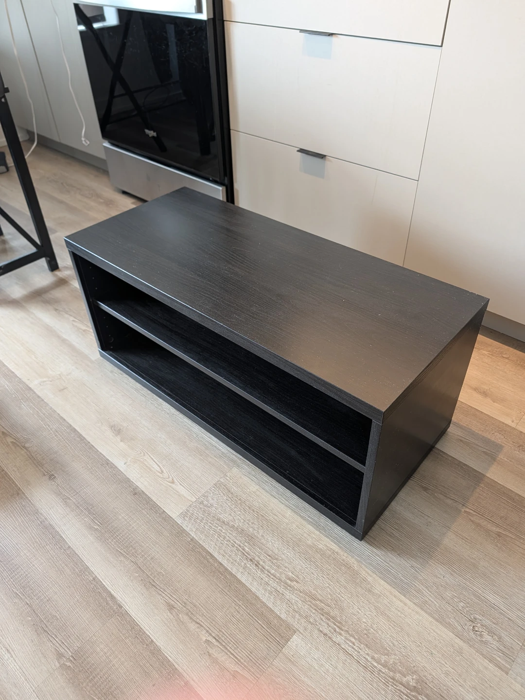 Black 2-Tier Storage Shelf