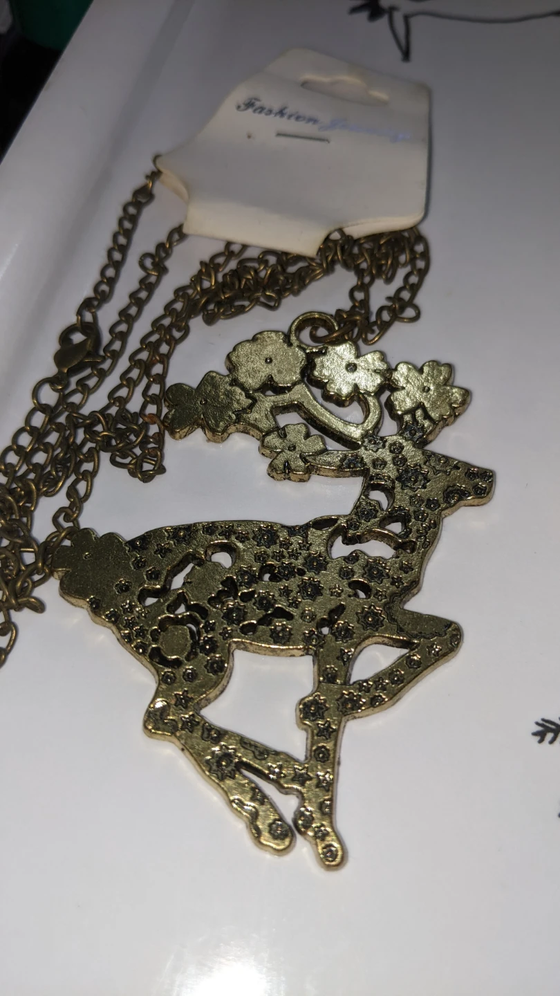 Fashion Jewelry Deer Pendant Necklace