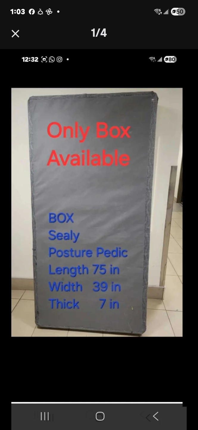Posture Pedic Technology SEALY Twin Mattress BOX Only. NEW