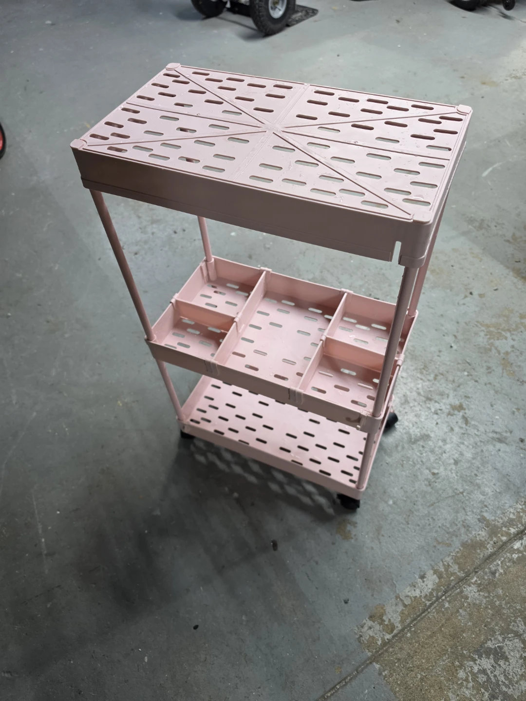 Pink Rolling Utility Cart with Compartments - photo 2