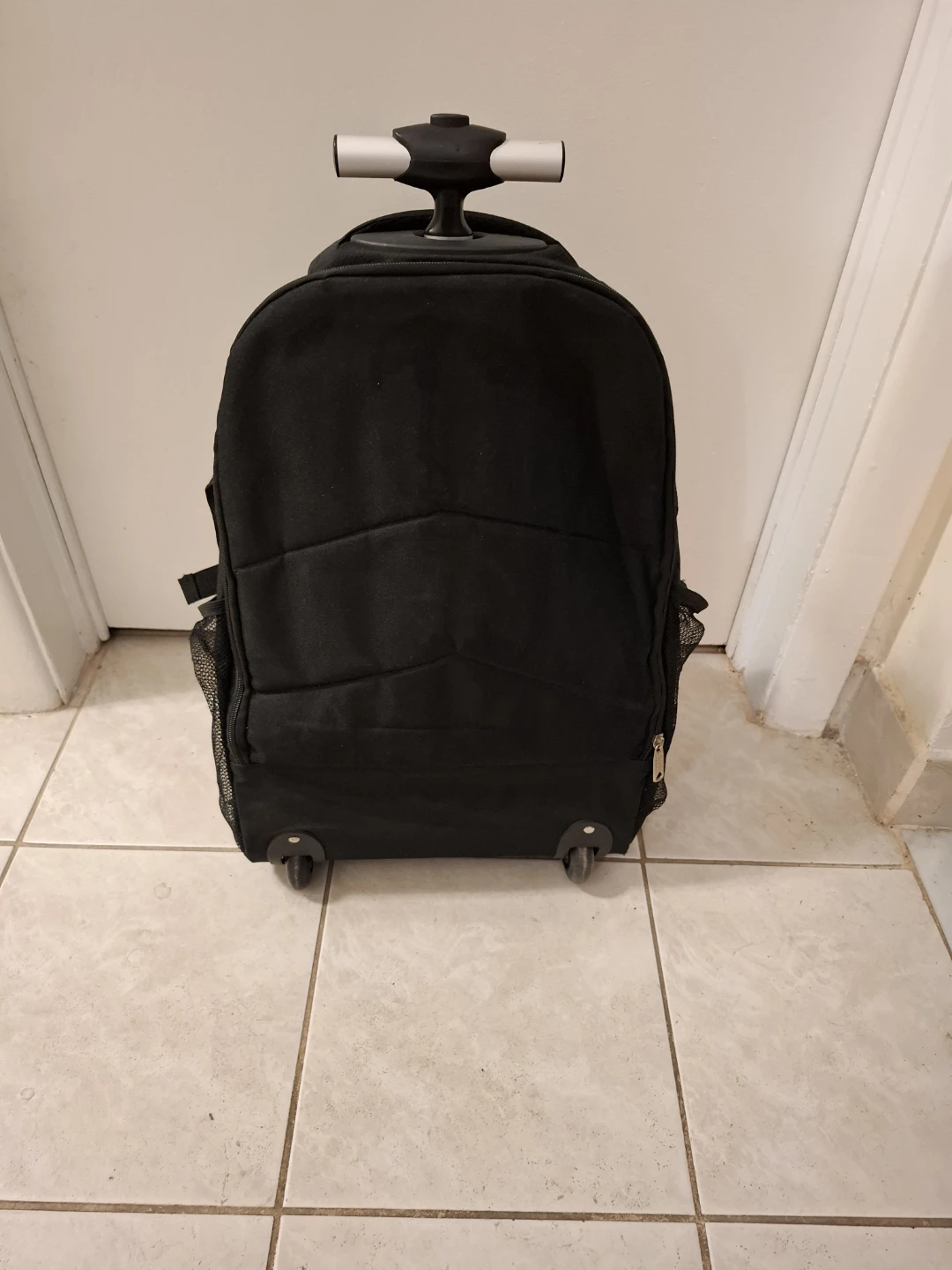 Black Rolling Backpack with Extendable Handle - photo 3