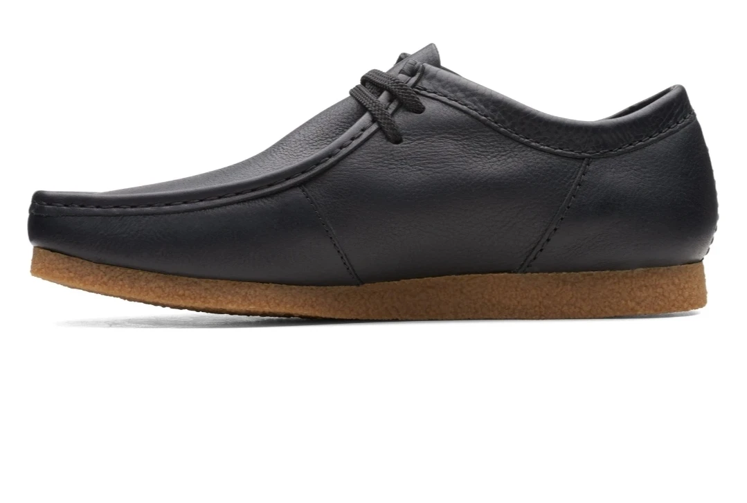 Clarks Wallabee Shoes Black Leather - photo 5