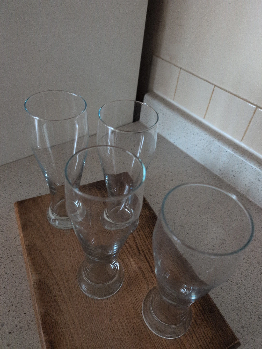 Set of 4 Clear Pilsner Beer Glasses - photo 2