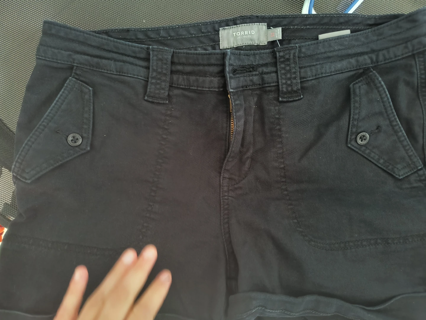 Torrid Black Cargo Shorts Size 12