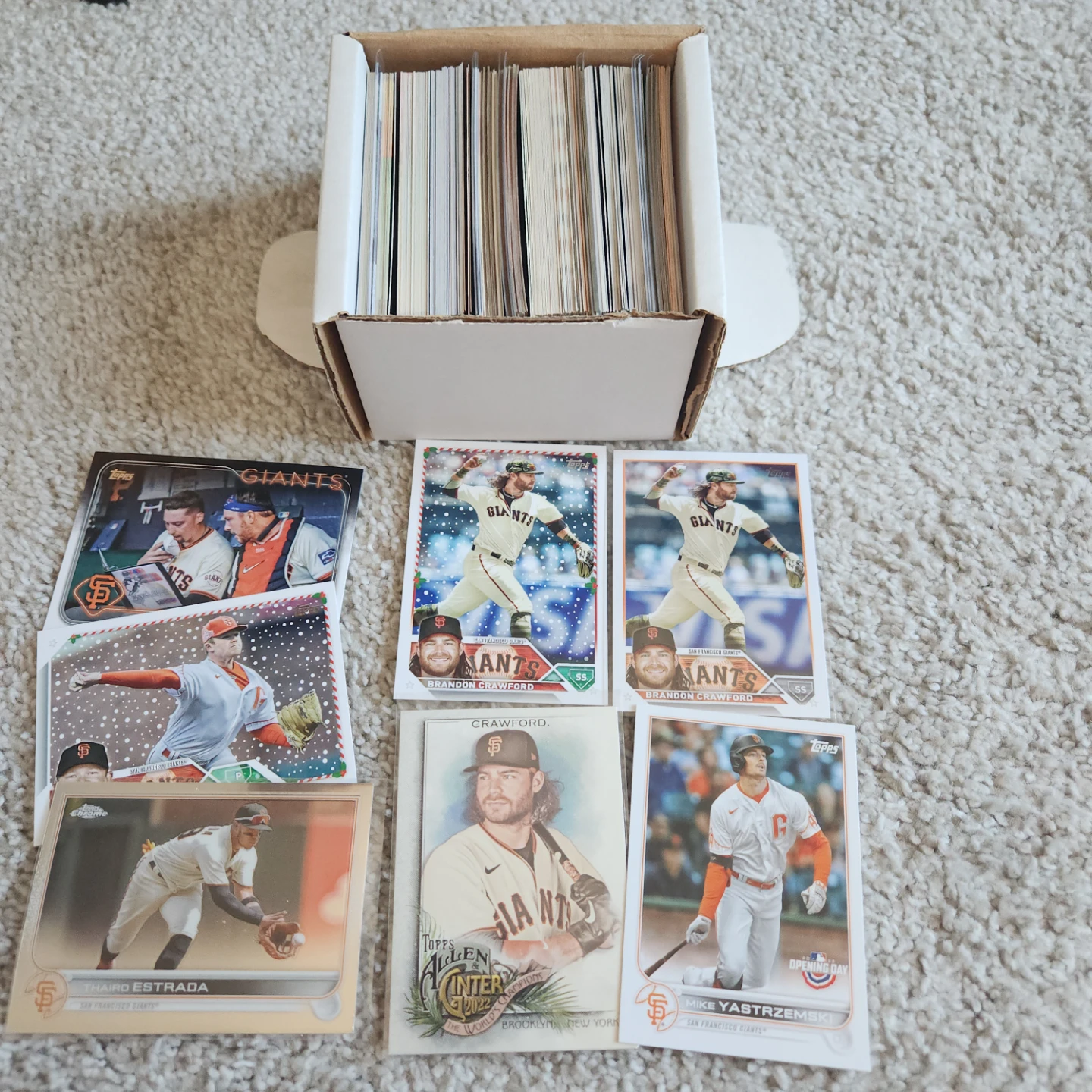 San Francisco Giants, 100 Baseball Cards Team lot - photo 2