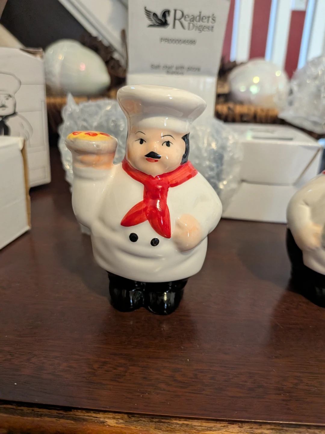 Set of 6 Chef Figurine Salt and Pepper Shakers plus three - photo 5