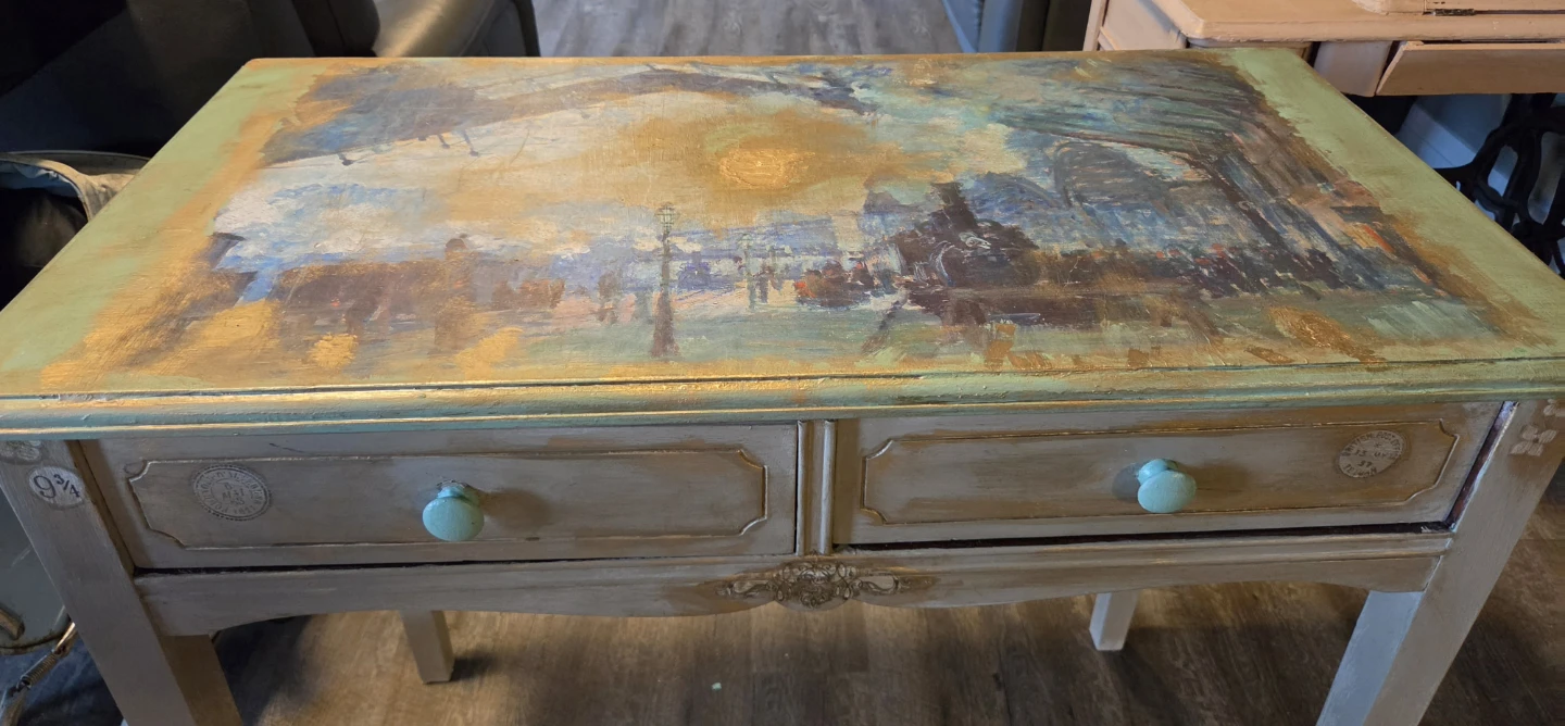 Painted Two-Drawer Accent Table - photo 2