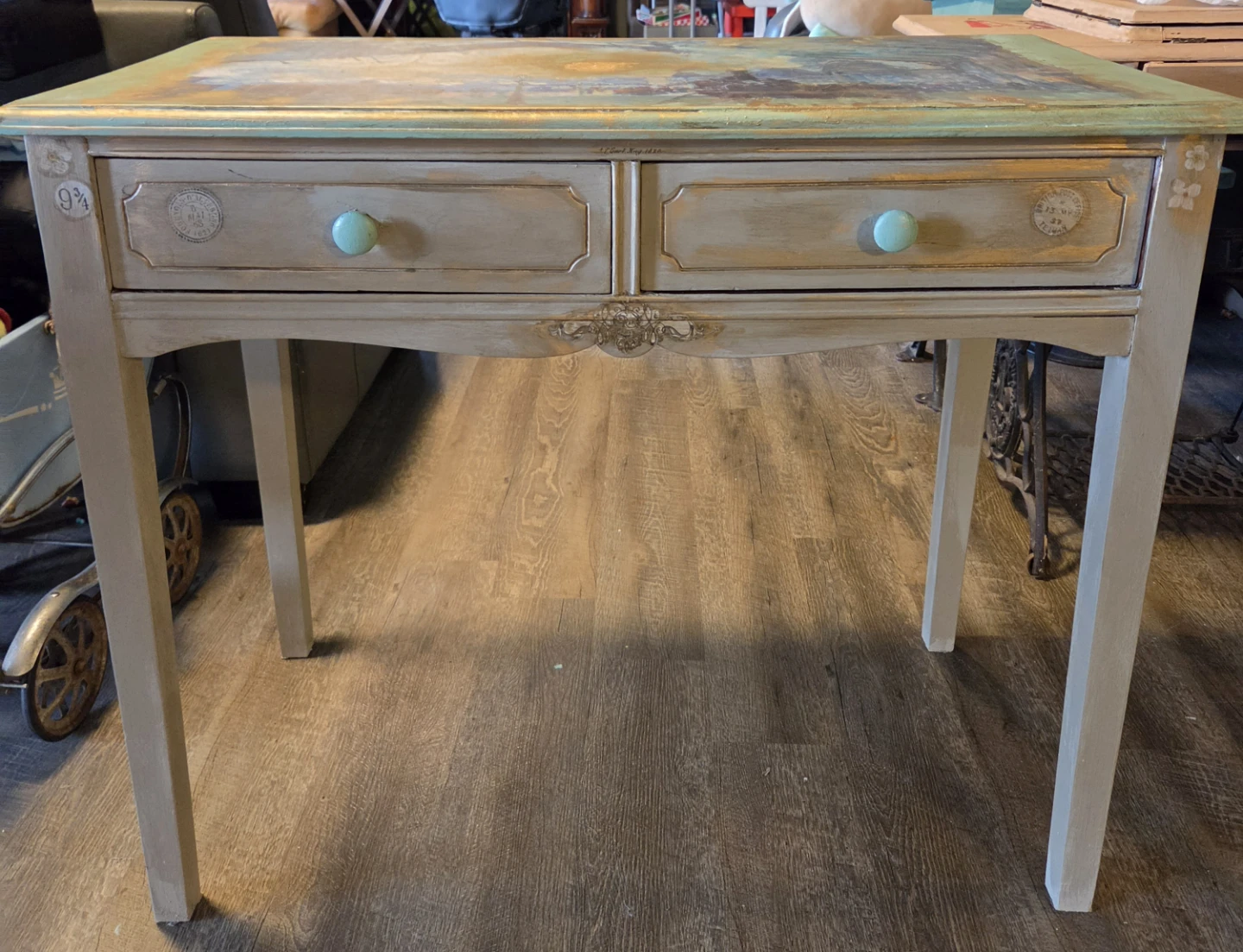 Painted Two-Drawer Accent Table - photo 4